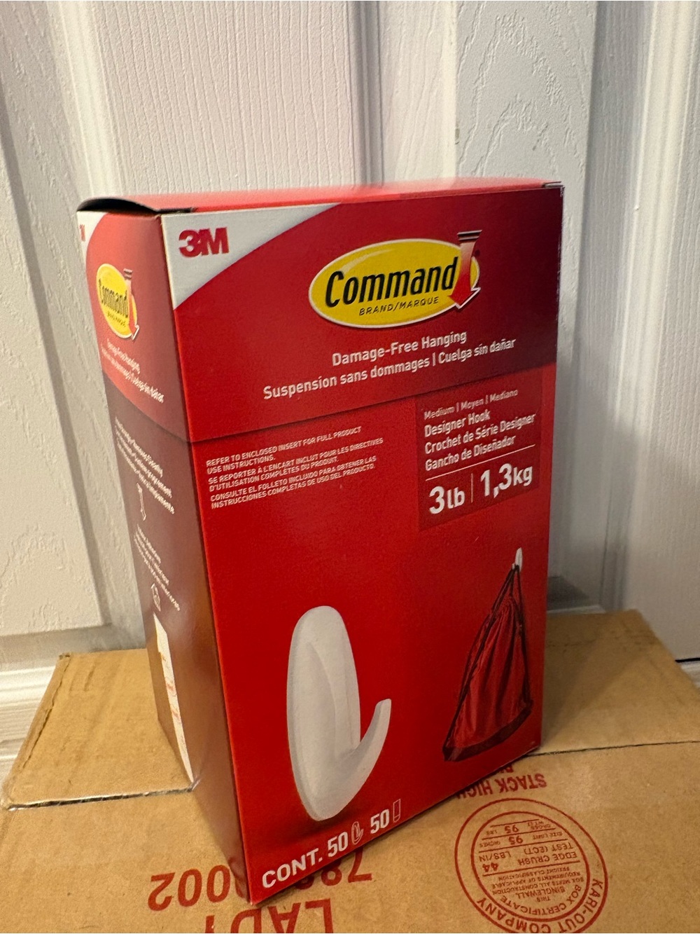 Commando Designer Hooks Pack of 50- White Hooks